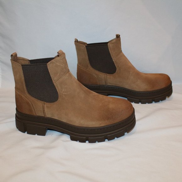 NIB UGG MEN'S‎ WATERPROOF SUEDE CHELSEA PULL ON WINTER WORK BOOTS CHESTNUT - Picture 3 of 7
